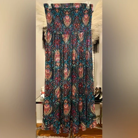 🩷 Torrid Mesh Smocked Swim Maxi Cover Up - Soze 1X - NWT! - Picture 5 of 8